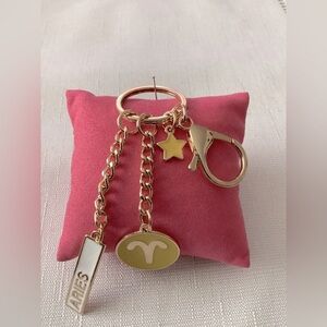 Gold Tone Zodiac Keychain